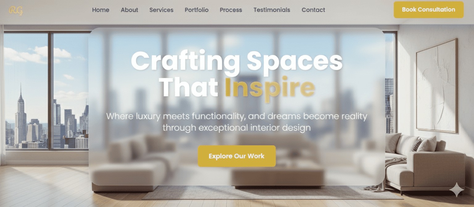 Interior Designing Web Page